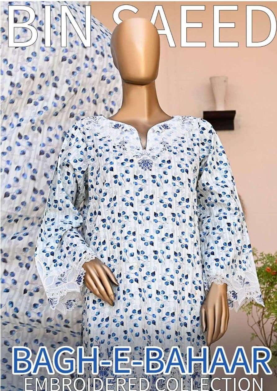 Bagh-e-Bahaar Embroidered by Bin Saeed